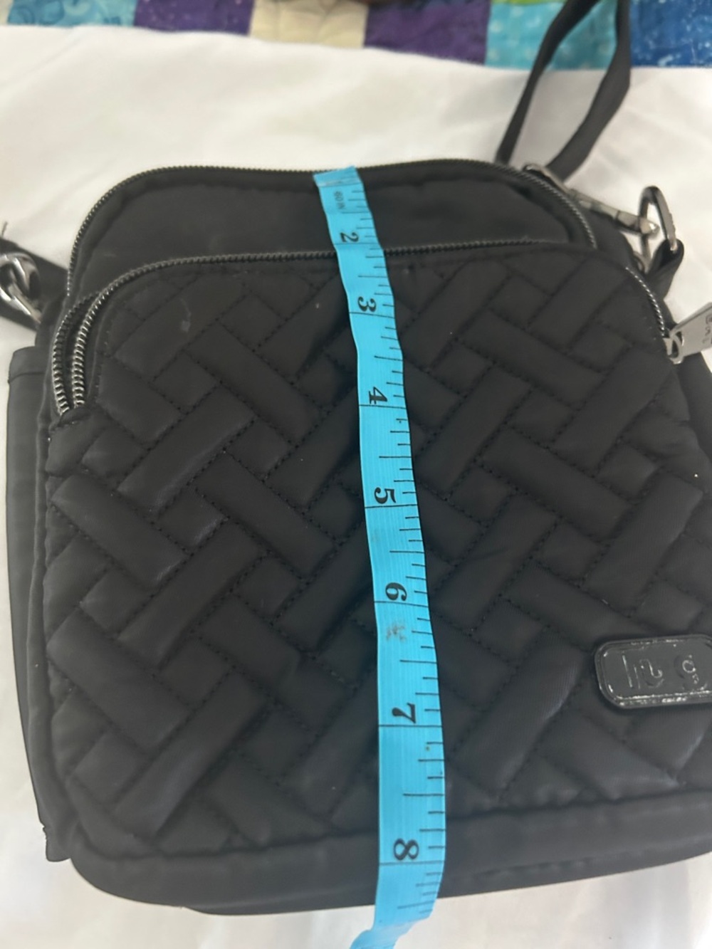 Black Quilted Crossbody Bag  Lug - Picture 7 of 7
